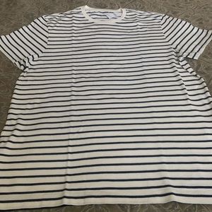 Brand new large J.Crew black striped t-shirt
